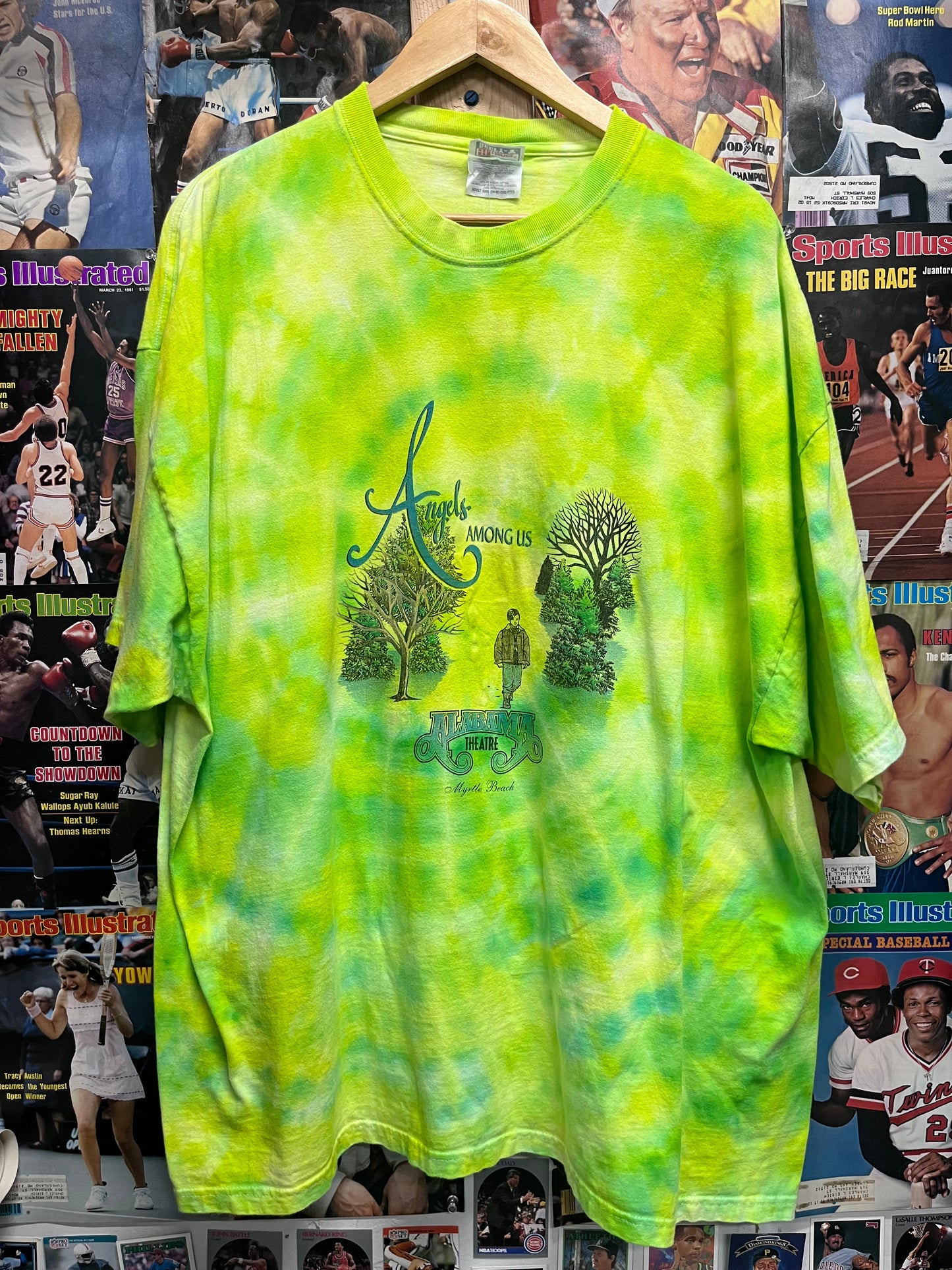 Vintage 90s Angels Among Us tie dye tee