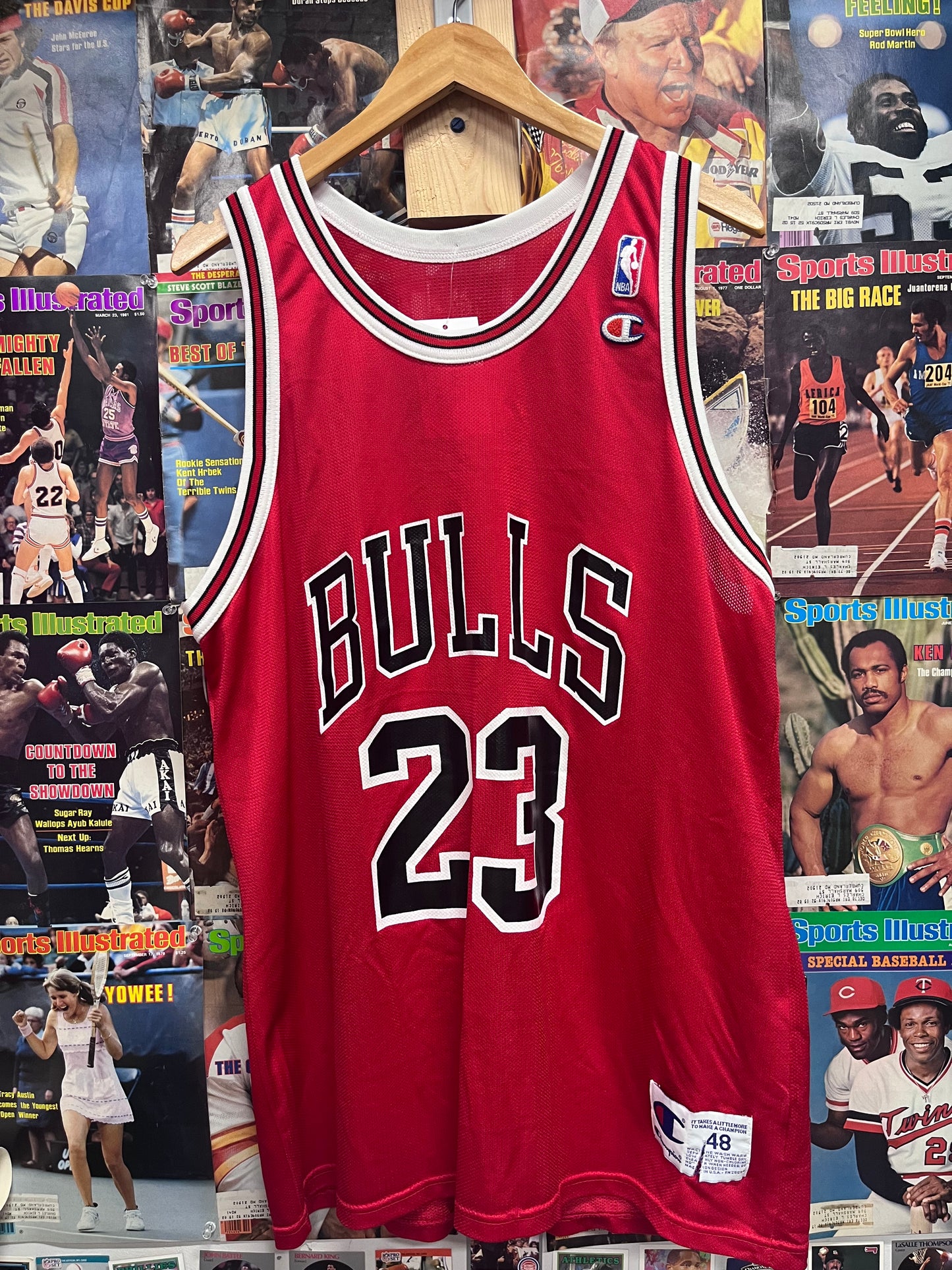 Vintage 90s Champion Chicago Bulls Michael Jordan jersey