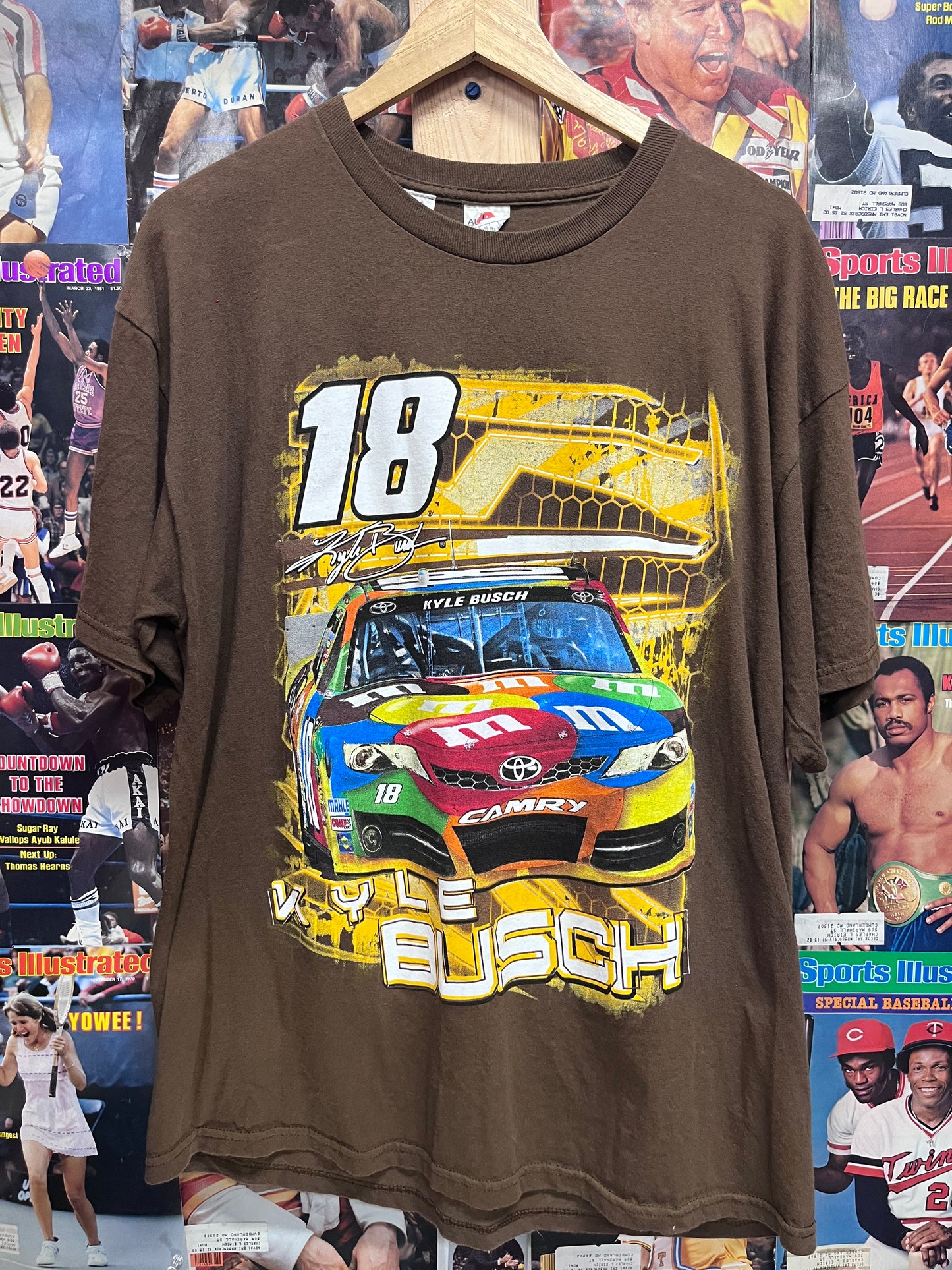 Vintage 2000s Kyle Busch M&M NASCAR tee