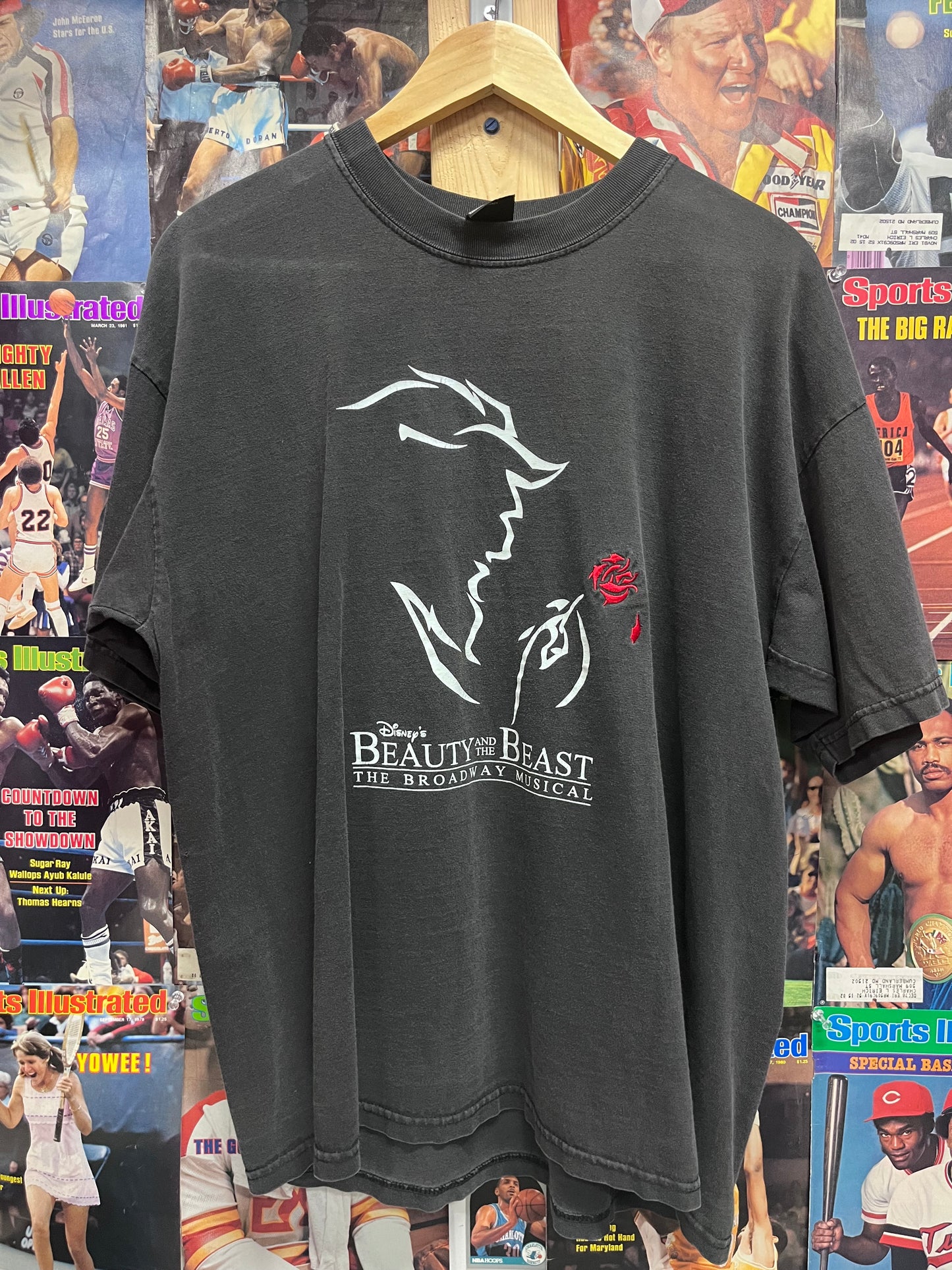 Vintage 90s Beauty and the Beast the musical tee