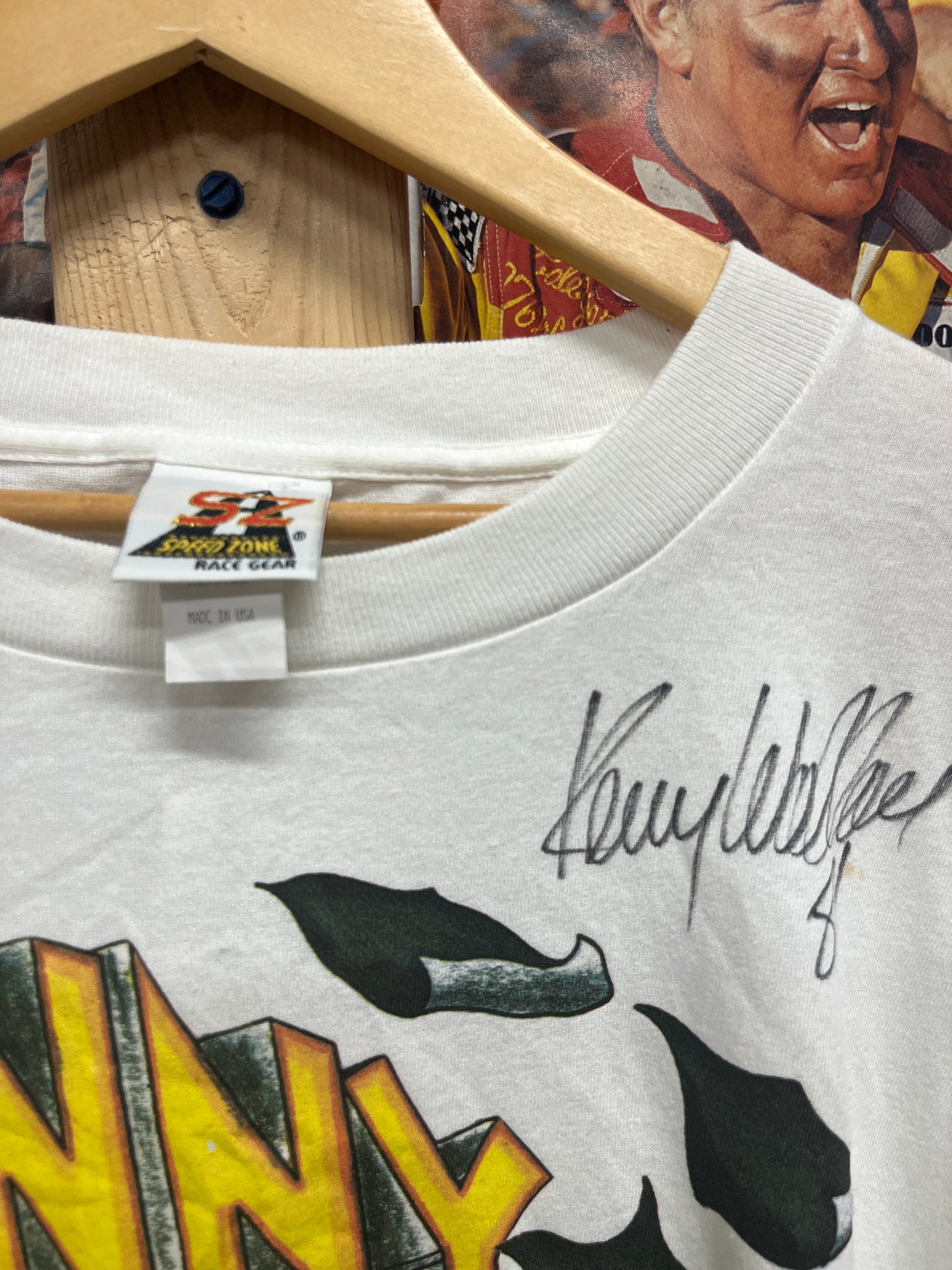 Vintage Kenny Wallace NASCAR tee ‘autographed’