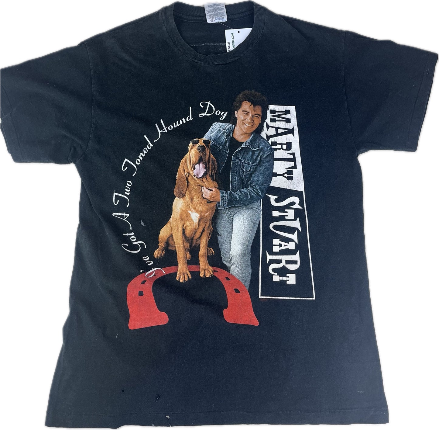 Vintage 90s Marty Stewart tote tee