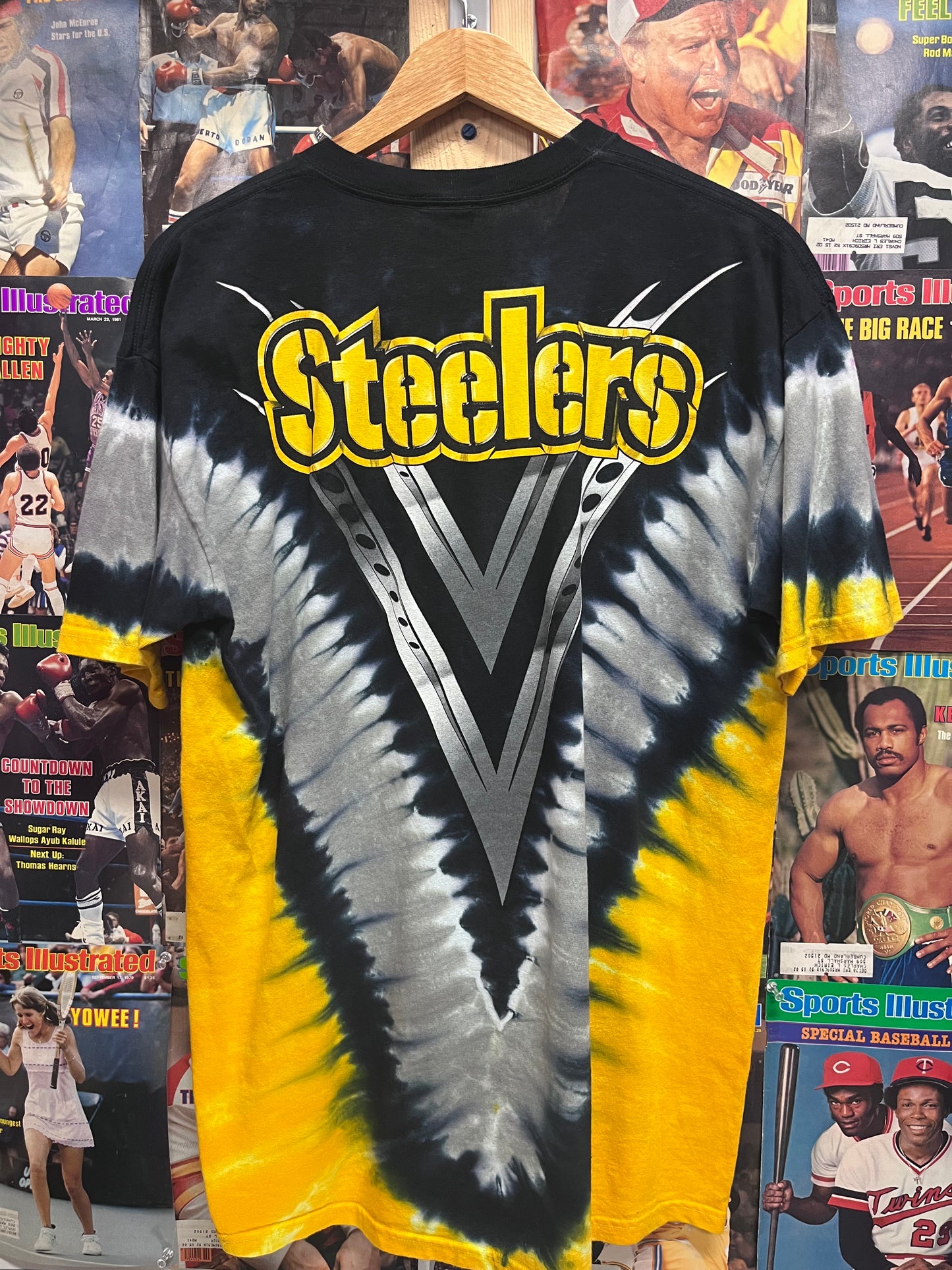 Vintage MAJESTIC Pittsburgh Steelers tie dye tee