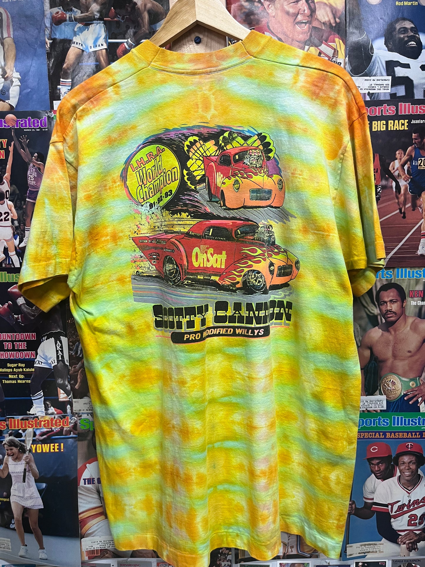 Vintage 1993 OnSat racing tie dye tee