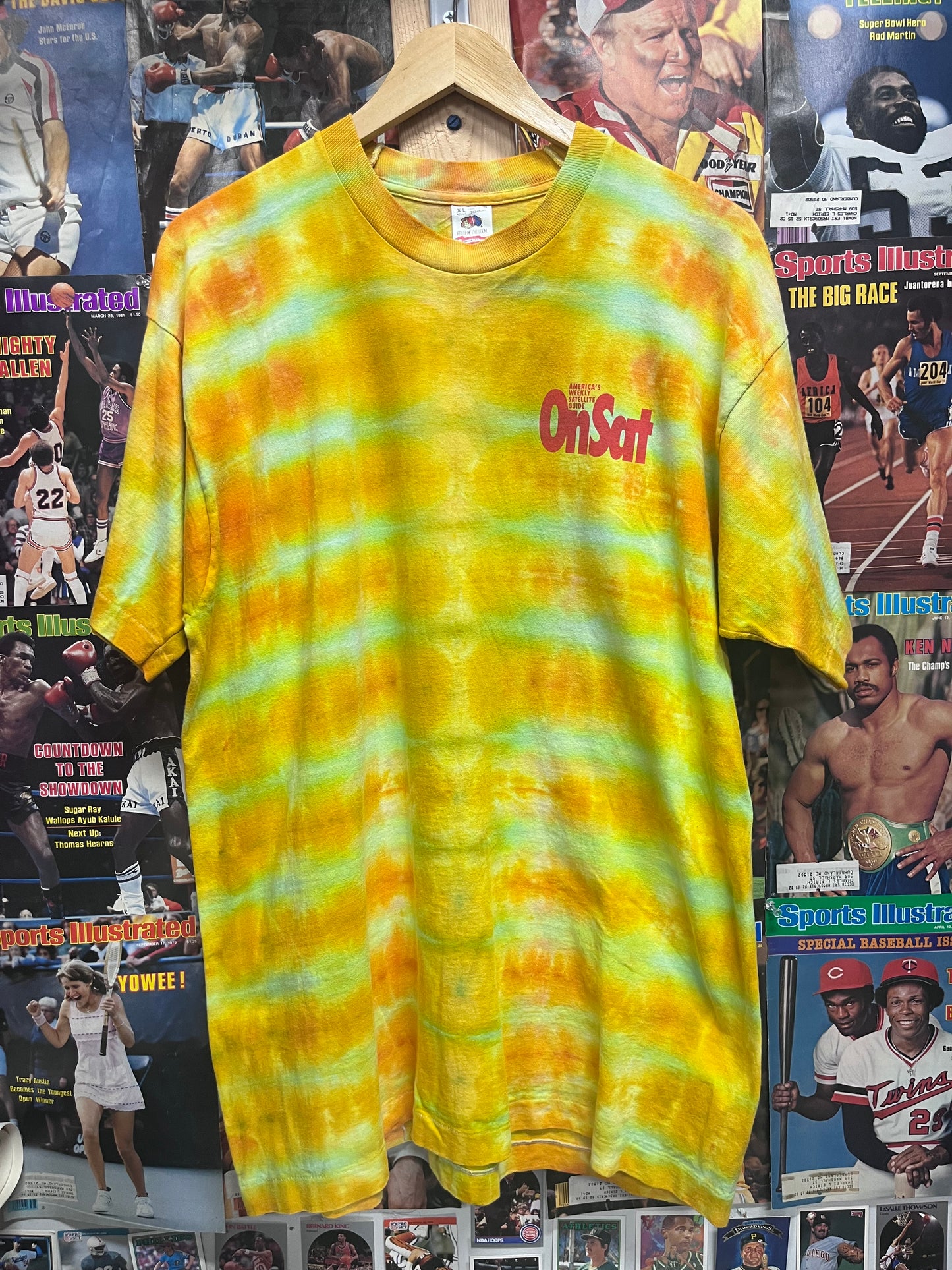 Vintage 1993 OnSat racing tie dye tee