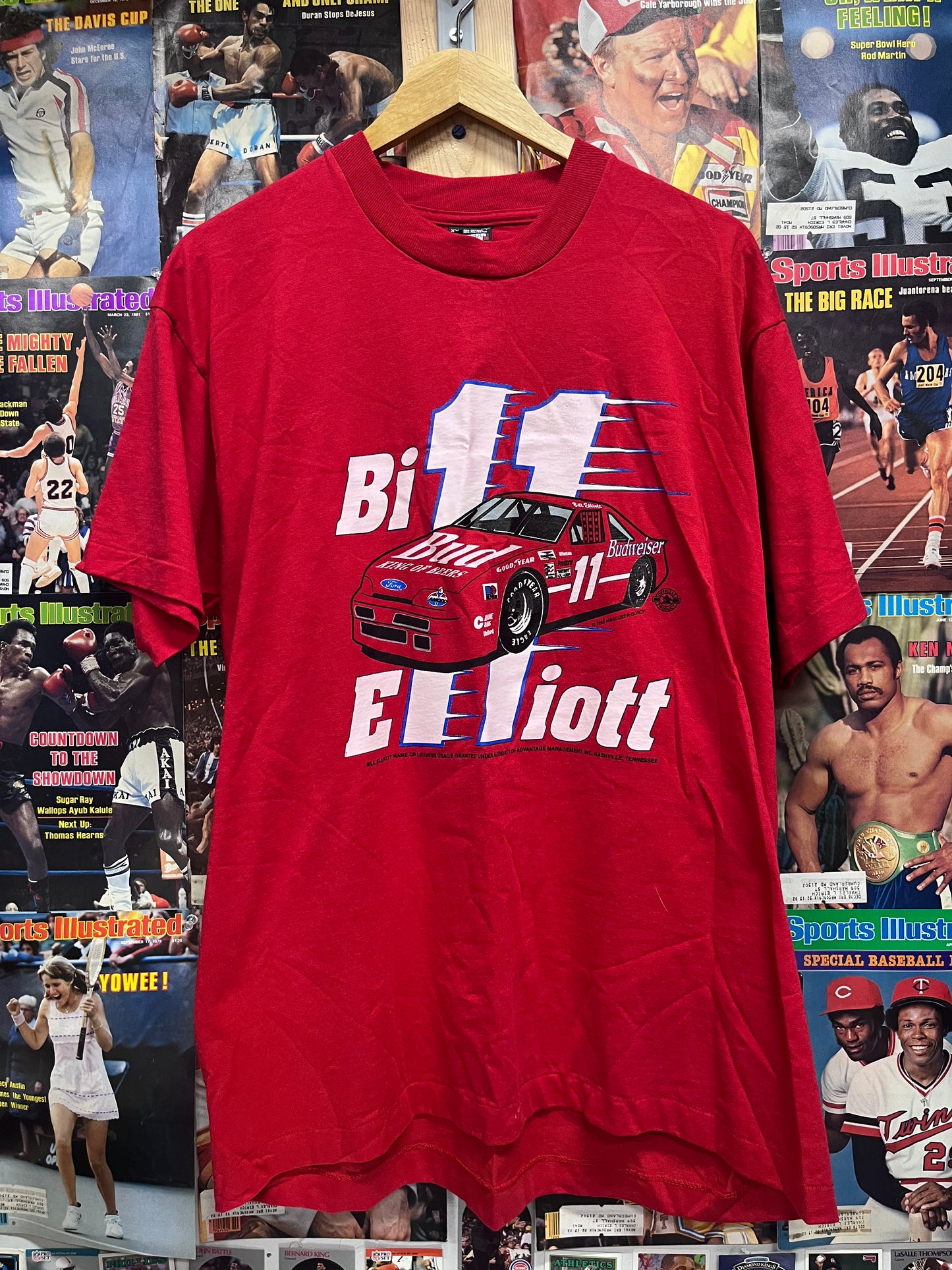 Vintage 1992 Bill Elliot Budweiser NASCAR tee