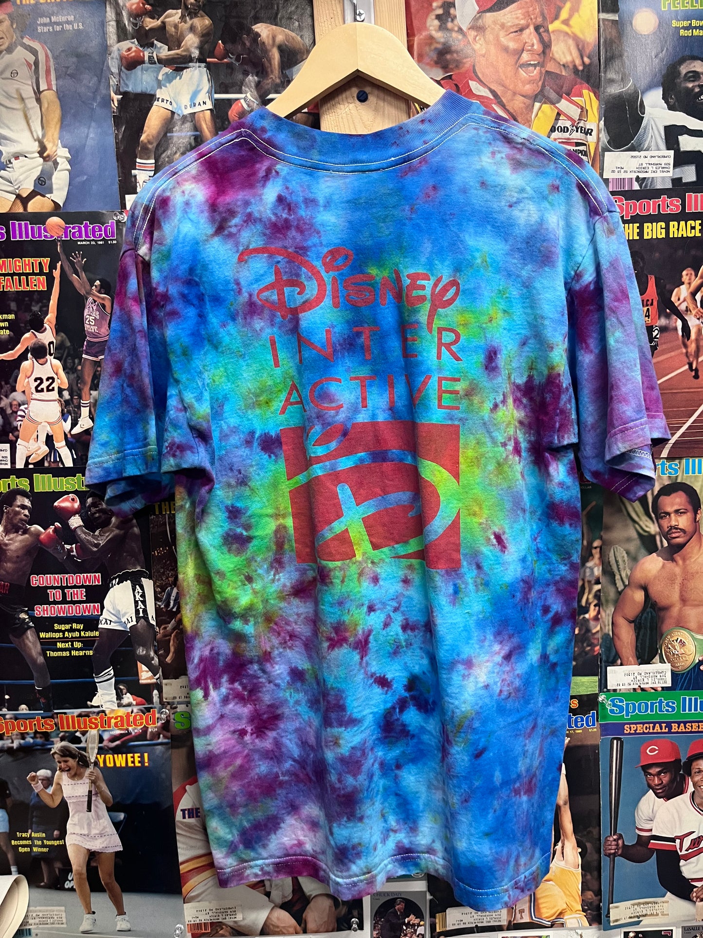 Vintage 90s Disney Interactive tie dye tee