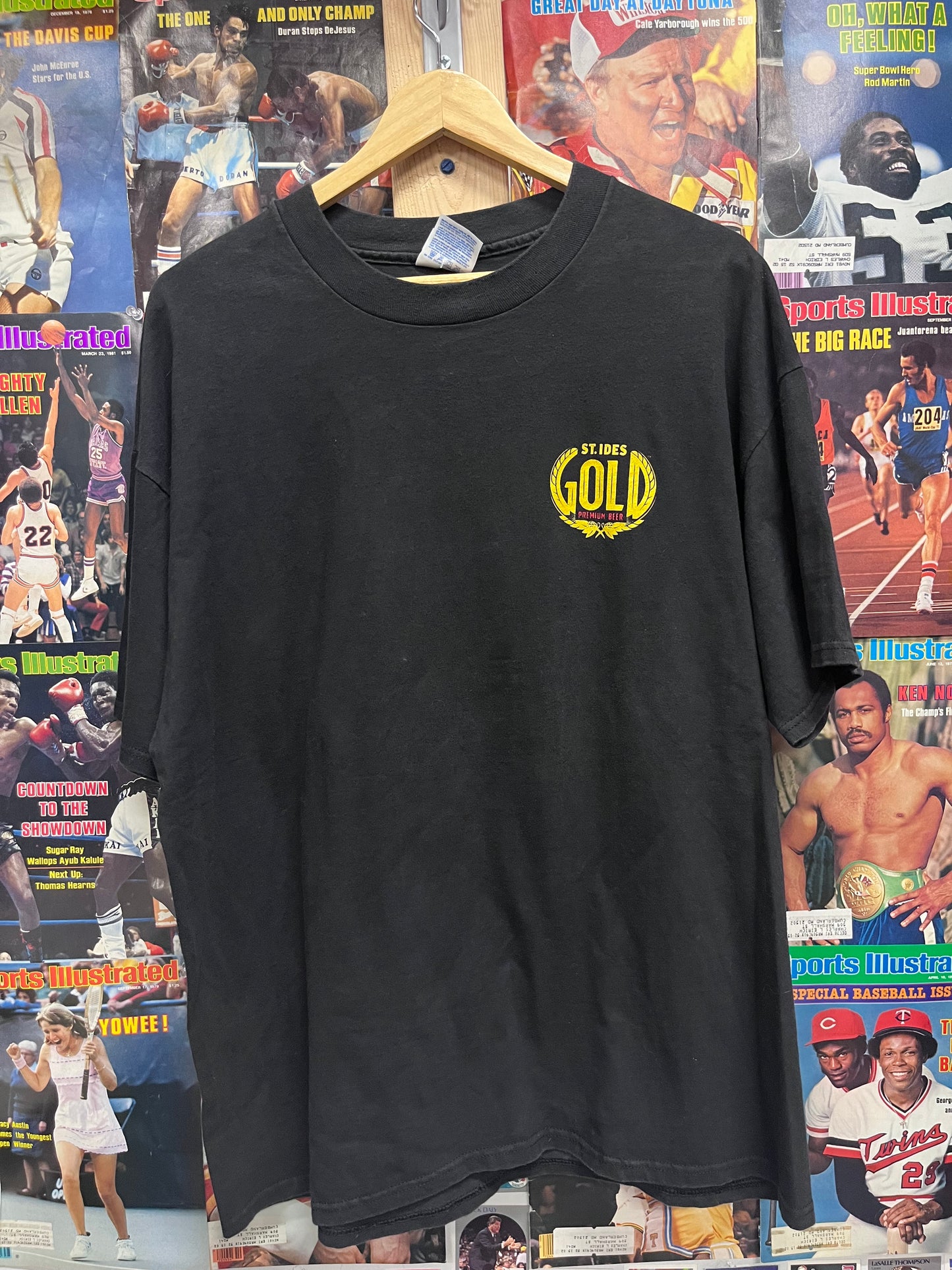 Vintage 90s St. Ides Mike Tyson vs Holyfield boxing tee