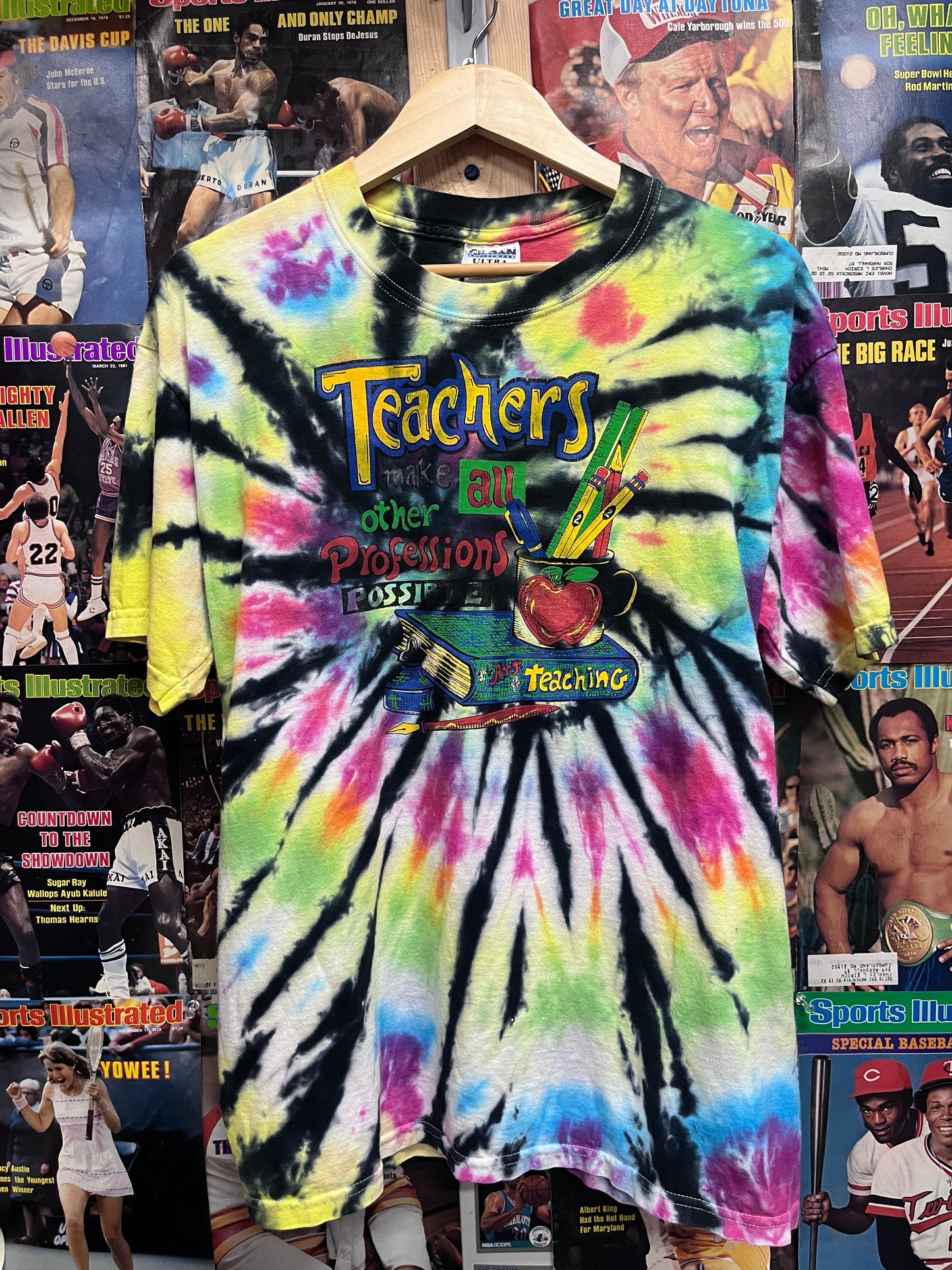 Vintage 90s ‘Teachers’ tie dye tee