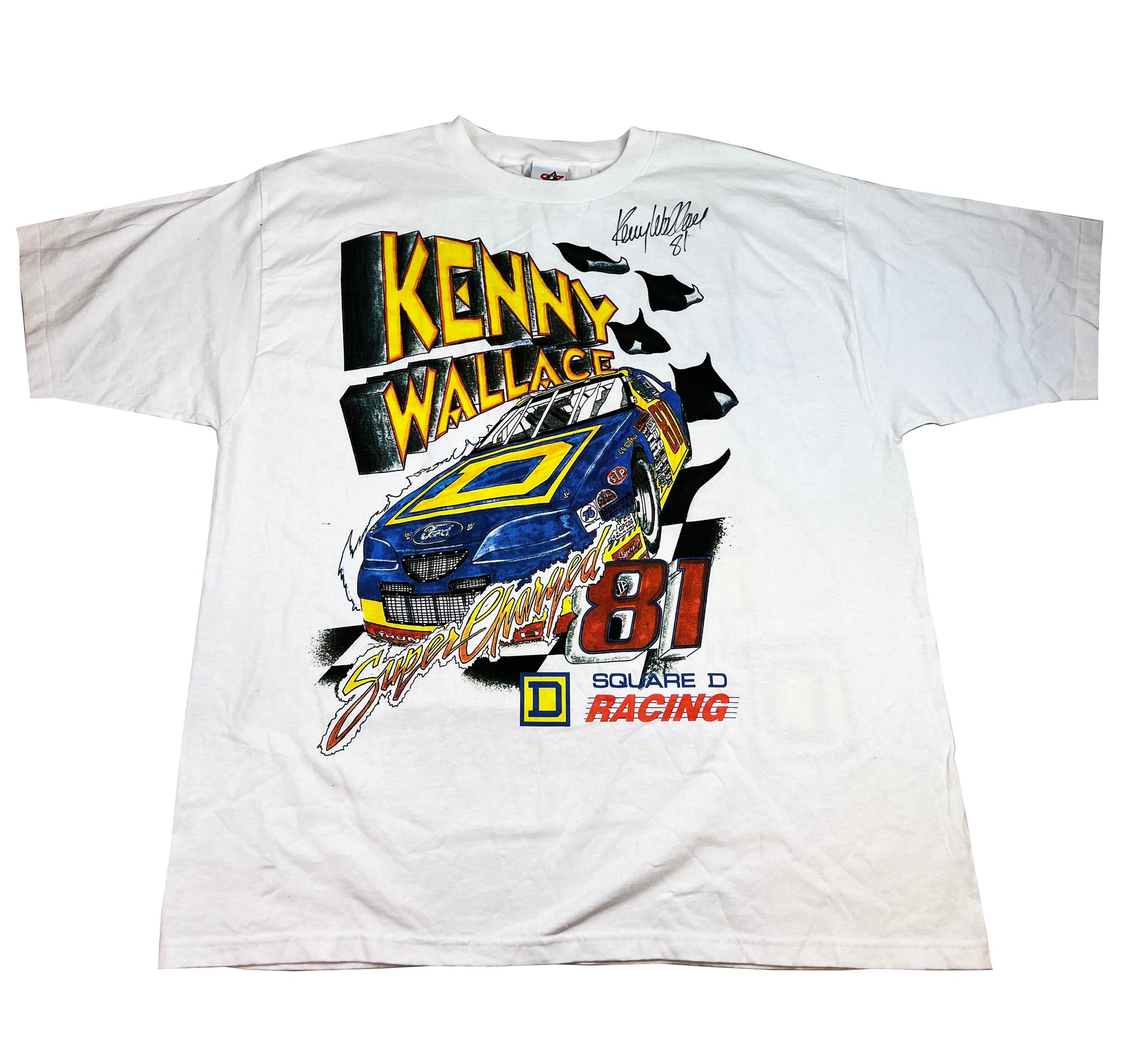 Kenny Wallace Supercharged Double Sided Nascar T-Shirt